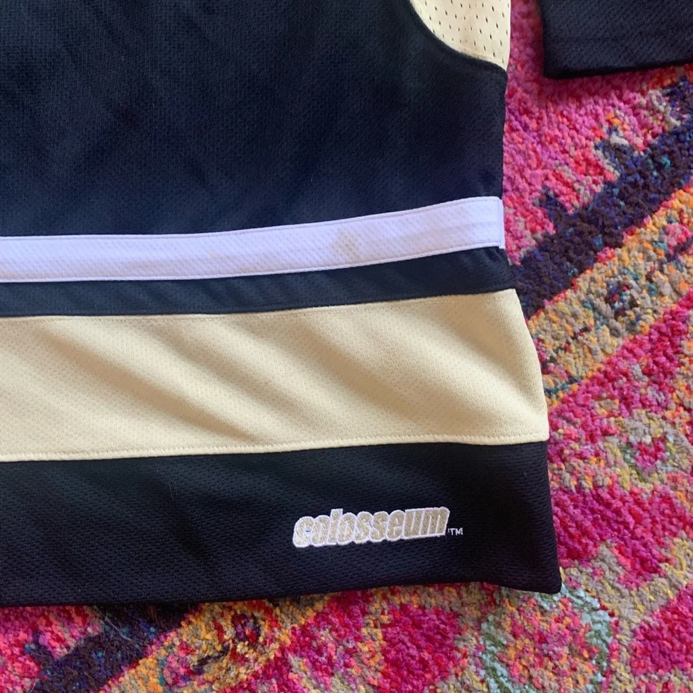 Colorado Buffaloes Hockey Jersey Sewn CU Buffs Colosseum Black Gold Mens XL - Picture 8 of 10